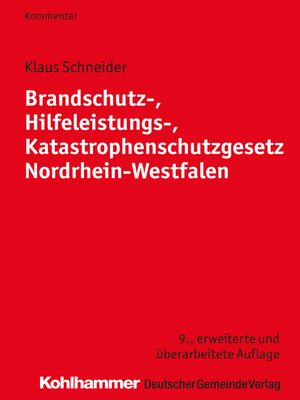 cover image of Brandschutz-, Hilfeleistungs-, Katastrophenschutzgesetz Nordrhein-Westfalen